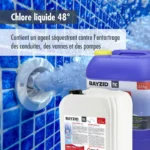 Cloro líquido Höfer Chemie 8 x 25 kg (200 kg) - Cloro líquido a 48° para piscinas con concentración para el mantenimiento de piscinas - Imagen 3