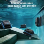 Robot limpiafondos AIRROBO CP40 para piscinas, limpieza de suelos y paredes, 120 min de autonomía (170 m²), control por app, cesta grande de 4 L. - Imagen 3