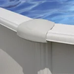 GRE - Kit de piscina redonda elevada de acero blanco de Ø480 x 132 cm (incluye filtro de arena y escalera) - Imagen 6