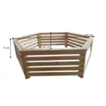 Revestimiento hexagonal de madera Habrita Foresta HAB 2722 BN para spas y piscinas hinchables 2,77x2,21x0,71m - Imagen 2