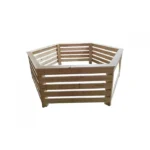Revestimiento hexagonal de madera Habrita Foresta HAB 2722 BN para spas y piscinas hinchables 2,77x2,21x0,71m - Imagen 7