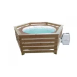 Revestimiento hexagonal de madera Habrita Foresta HAB 2722 BN para spas y piscinas hinchables 2,77x2,21x0,71m