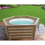 Revestimiento hexagonal de madera Habrita Foresta HAB 2722 BN para spas y piscinas hinchables 2,77x2,21x0,71m - Imagen 4
