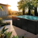 Kit de piscina tubular desmontable Intex - Grafito - 400 x 300 cm - Rectangular (escalera, válvulas, filtro, cubierta) - 26396GN - Imagen 2