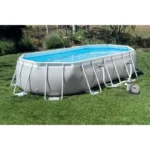 Kit de piscina tubular desmontable Intex Ultra XTR - 732 x 132 cm - Redonda (filtro de arena, cubierta, alfombrilla para el suelo, escalera) - 26340GN - Imagen 3