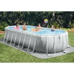 Kit de piscina tubular desmontable Intex Ultra XTR - 732 x 132 cm - Redonda (filtro de arena, cubierta, alfombrilla para el suelo, escalera) - 26340GN - Imagen 4