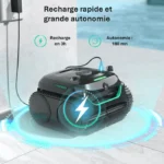 Robot inalámbrico para piscinas WYBOT - C2 Vision - Visión inteligente - 8 modos de limpieza - 180 min de duración de la batería - Imagen 6
